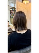ヘアーアートシフォン 川口東口店(hair art chiffon)&nbsp;ミルクティーブロンドミディアムボブレイヤー