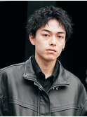アクティブショートフェザーパーマルーズショートセンターパート