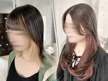 職場や学校で髪色制限のある方や推し活の方に人気のインナーカラー・イヤリングカラーもお任せ下さい♪