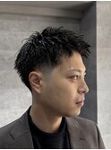 ツーブロショート×フェード