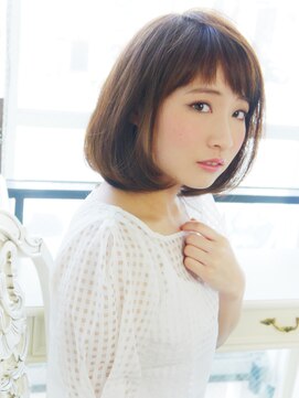 ヘア ジュレ ドゥ(hair jurer deux) 【ヘアジュレドゥ 花井】 甘めバング☆ふわミディボブ