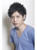 メンズショートカットツーブロックニュアンスツイストパーマ