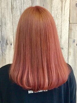 ヘアースペース ムーン(Hair Space MOON) ダブルカラーの ピンクのグラデーションカラー