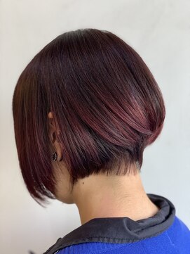 ピンクグラデーションボブ L ヴァンカウンシル 松本店 Van Council のヘアカタログ ホットペッパービューティー