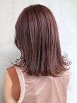 アイティー バイ アルバム 中野店(IT by ALBUM)&nbsp;ピンクブラウン_ネイビーカラーフレンチボブ_ba243531