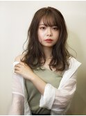 大人可愛い/20代30代40代/耳かけ/小顔ミディアムレイヤー