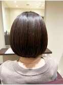 20代30代40代前下がりストレート大人ボブリップライン