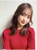 韓国前髪顔まわり×ショコラアッシュふんわりカール【髪質改善】