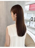 髪質改善カラー　ロングヘアー　アッシュベージュカラー　恵比寿