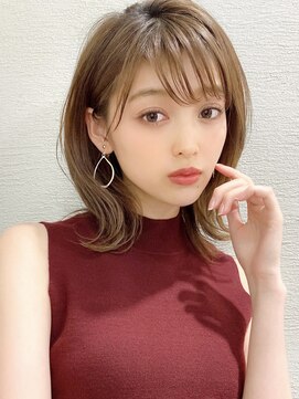 シルクレイ 新宿店(Silk-lei) 似合わせカット/くびれヘア/ミルクティーベージュ/新宿