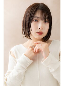 カバーヘア ブリス 川口(COVER HAIR bliss) 小顔似合わせカット前下がり切りっぱなしボブZ川口20代30代40代