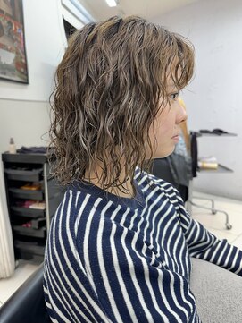 ヴェイン 渋谷(vain) ミニボブパーマ/ミルクティーベージュ/ショート/切りっぱなし