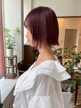 アンバー 池袋(amber) 切りっぱなしボブ/美髪/ピンクブラウン[池袋駅]
