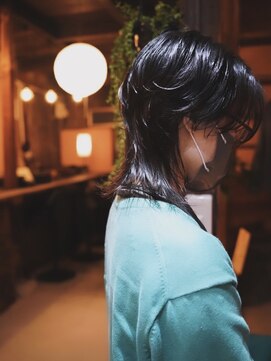 床の間 ショートパーマウルフ