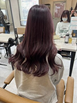 アジールヘア 東上野店(agir hair) 10代20代30代カシスパープルカラー暗髪カラー【上野】