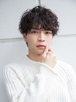 【メンズstyle】ベリーショートニュアンスパーマグレーベージュ