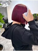 【RITZY】切りっぱなしボブ☆Bordeaux color