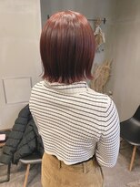 フレーム なんば店(FRAME)&nbsp;艶々レッドブラウン×ボブ