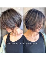 トルネード(TORNADO)&nbsp;外国人風ショートボブハイライトグレージュ　n7.3.31