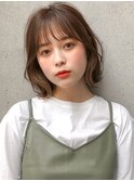 前髪 外ハネボブ ワイドバング イメチェン 美髪"