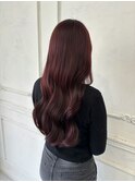 ブリーチなしダブルカラーで作るレッドカラー