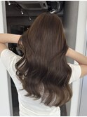 ワンカラーで出来る色素薄めカラー×縮毛矯正