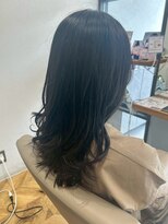 ヘア ルーナ バイ アプリーレ(hair lune by Aprire)&nbsp;黒髪暗髪セミロングウェーブ巻き髪質改善トリートメント