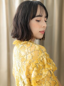 カバーヘア ブリス 大宮西口(COVER HAIR bliss) □黒髪アッシュブラックくびれボブカール404大宮20代30代40代