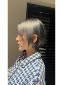 【ブリーチ】アイスシルバー×ナチュラルショート