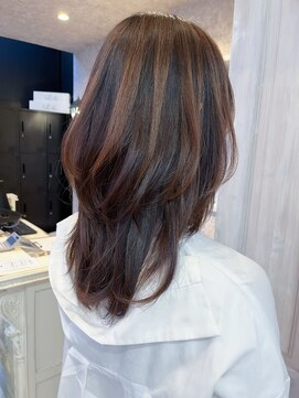 福山人気20代30代40代コントラストアンブレラカラーレイヤー小顔