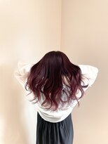 リノア 鵠沼海岸(LINOA)&nbsp;ブリーチなしで出来るボルドーピンクカラー！