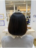 丸みすっきり大人ボブ【小田急相模原/白髪染め/髪質改善】