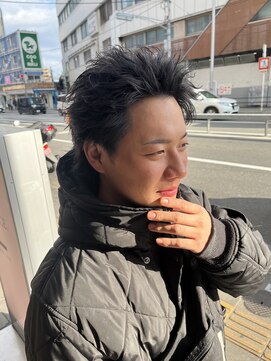 アヴァンス 難波店(AVANCE.) 【松元担当】スパイキーショート×ダークグレー