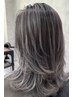 ヘアカット+バレイヤージュダブルカラー鎖骨下【ロング】￥20350