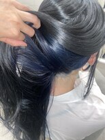 ウルア 三鷹店(ULUA)&nbsp;ブルーブラック インナーカラーブルー