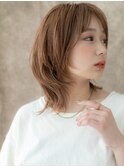 ブリーチなしコーラルベージュハッシュレイヤーTd3戸田公園20代