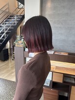 ブランシェ 春日井市民病院前店(BRANCHE)&nbsp;ブリーチで叶える深みボルドー×コンパクトボブ