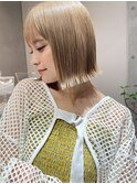 タッセルボブ/ハイトーン/ミニボブ/ショート/イメチェン