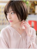 ★黒髪艶カラー切りっぱなし小顔前下がりボブ20代30代40代★7