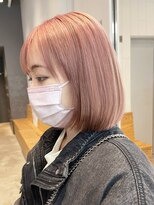 アルバム 渋谷パルコ(ALBUM)&nbsp;ピンクベージュボブ_グレージュカラーボブウルフ_ba381392