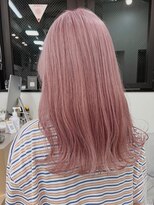 ベレーザ 渋谷(BELEZA)&nbsp;2158ニュアンスカラーホワイトピンクレイヤーロングベビーピンク