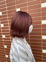 コワファースト 大分(COIFF1RST)&nbsp;ぱつっとボブ&ピンクブラウン