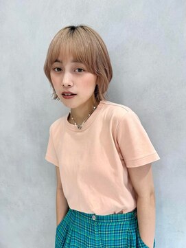 フォルテ 城北店 デザインカラー/レイヤーカット/ウェットヘア/オリーブベージュ