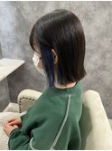 イヤリングカラー×ボブ