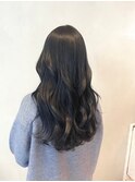 髪質改善＊ネイビーブラック＊外巻きウェーブ＊美髪【Zina札幌】