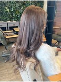ブリーチなしマロンベージュ×ロング