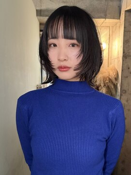 ノラジャーニー(NORA Journey) 【諒】ボブウルフボブレイヤーボブ顔周りカット黒髪前髪カット