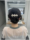 黒髪ヘアの大人可愛いアップ【清板】
