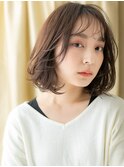 透けバングウェットヘア大人かわいいゆふるわボブY上尾20代30代
