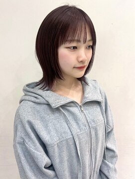 ビューシンサイバシ(VIEW SHINSAIBASHI) レイヤーボブ暖色ブラウンイメチェン前髪ウルフボブシアーカラー